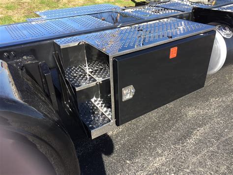 custom truck steel tool box|behind cab toolbox for semi.